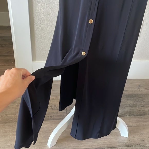 TRADE with Jennifer Michael Michael Kors Sleeveless Maxi Dress Dark Blue Size S - Picture 7 of 13